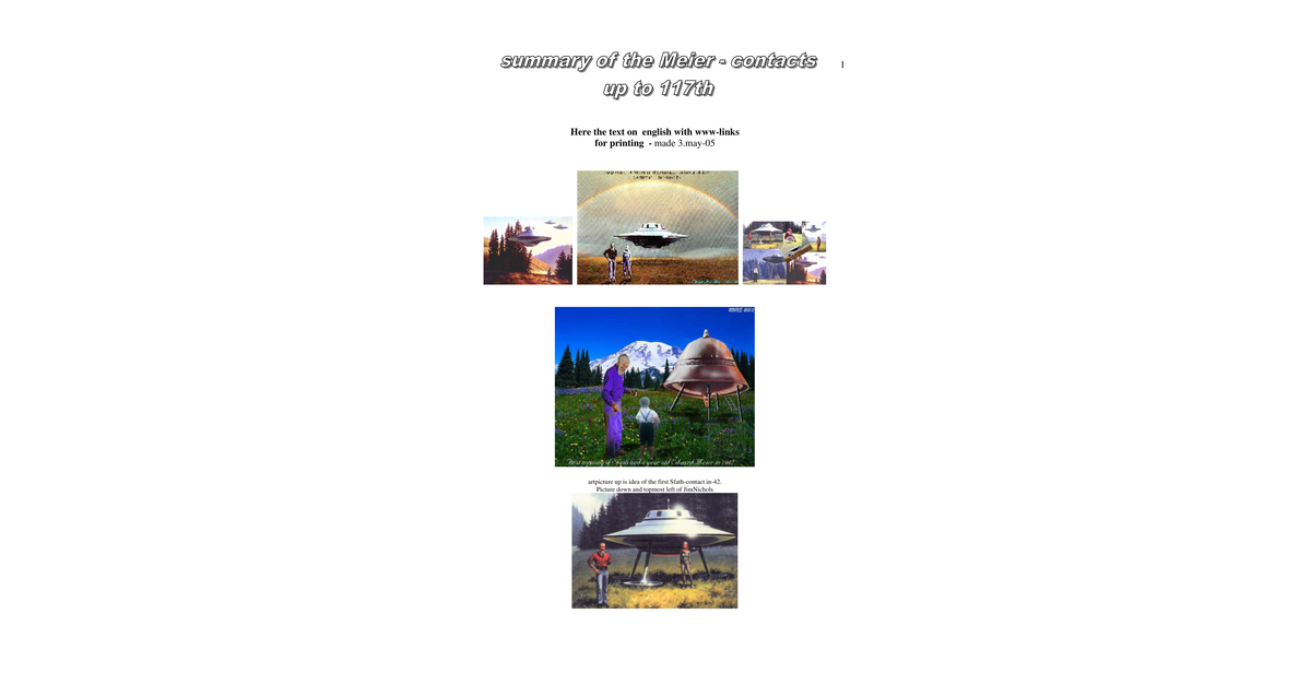 Meiers Summary Of Contact
