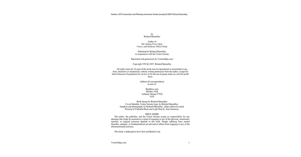 Sedona UFO Connection Richard Dannelley
