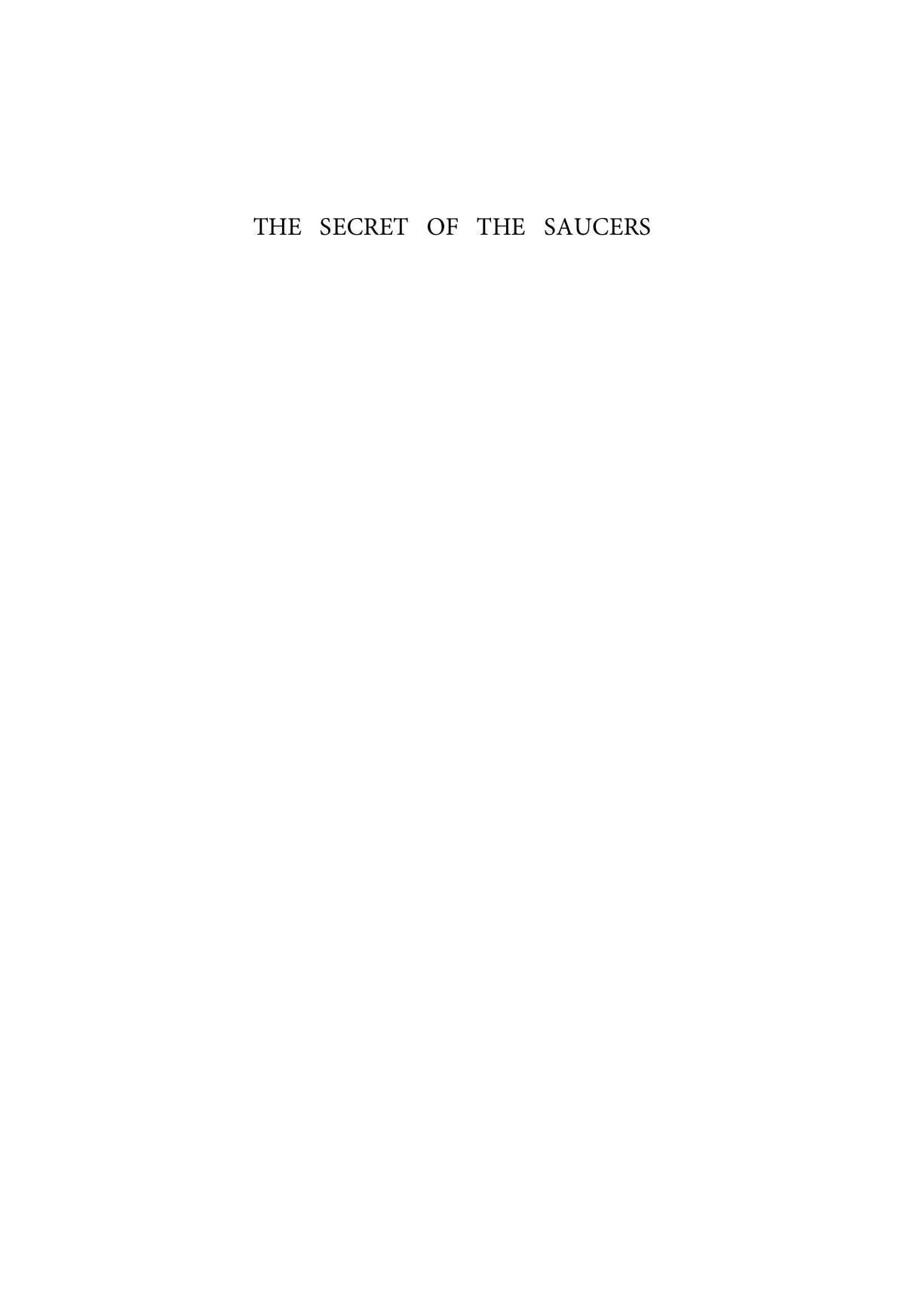 The Secret Of The Saucers Orpheo Angelucci