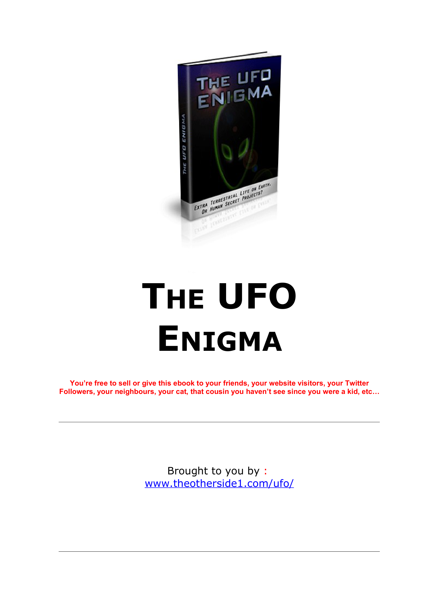 The UFO Enigma The Other Side