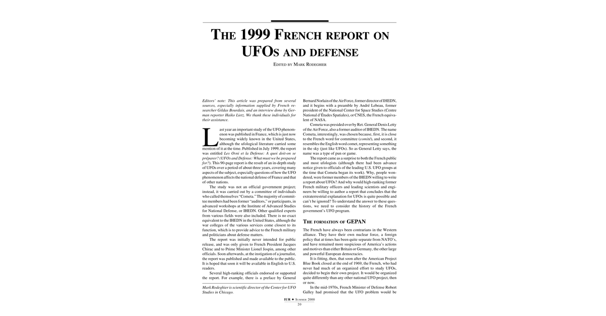 Cometa Report