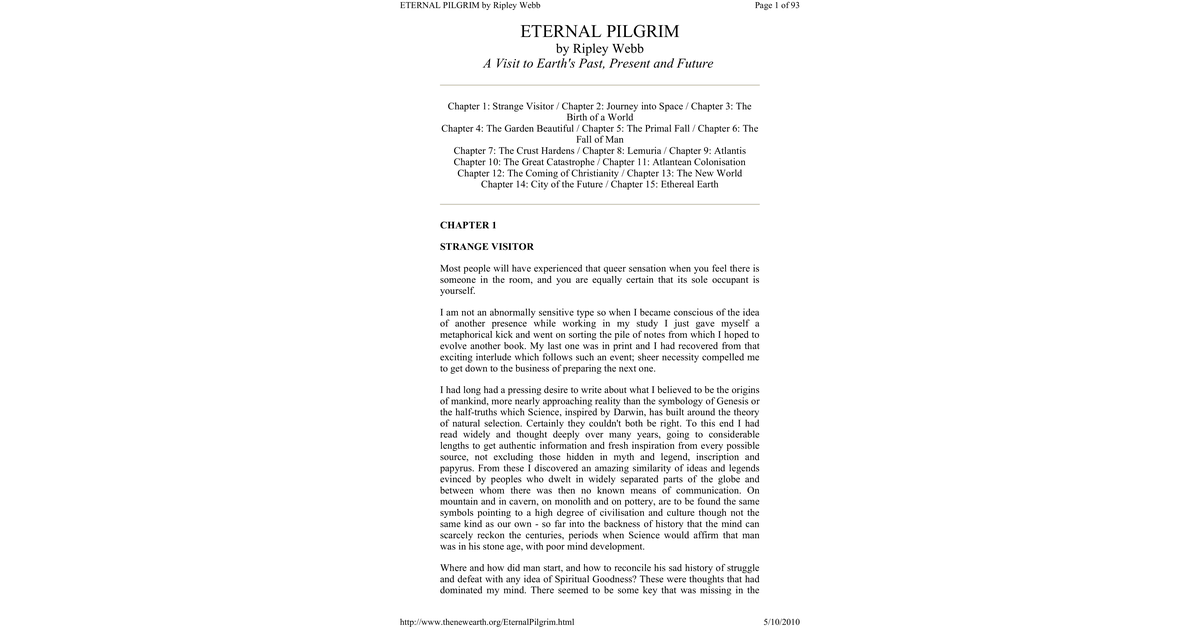 Eternal Pilgrim Ripley Webb
