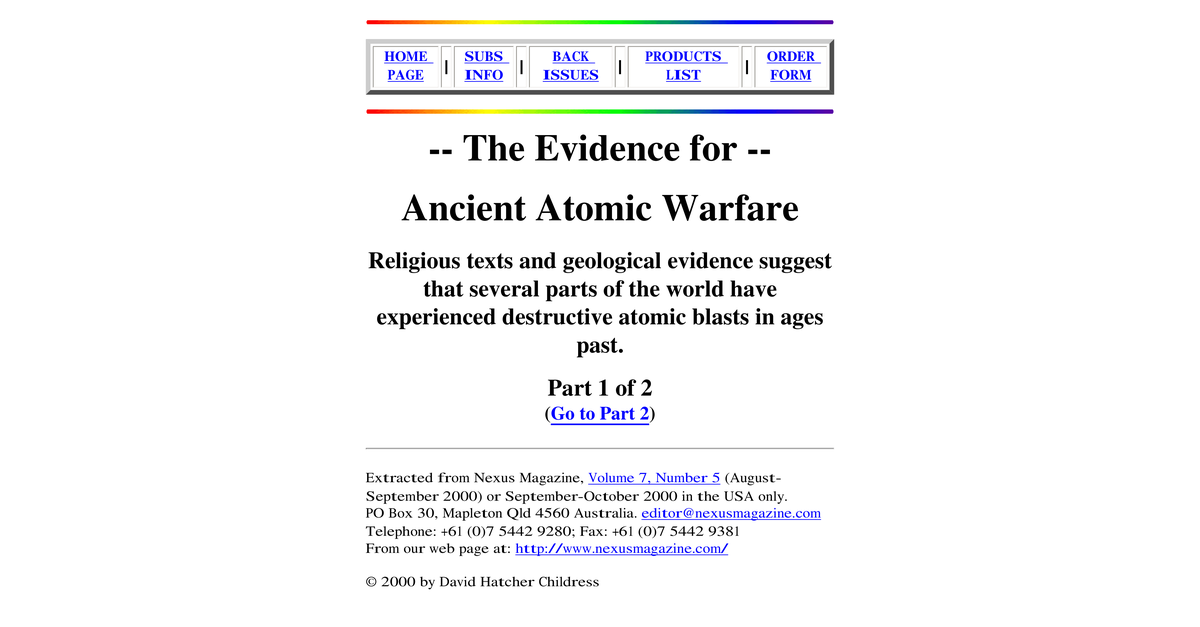 Evidence For Ancient Atomic Warfare In The Past David Hatcher Childress