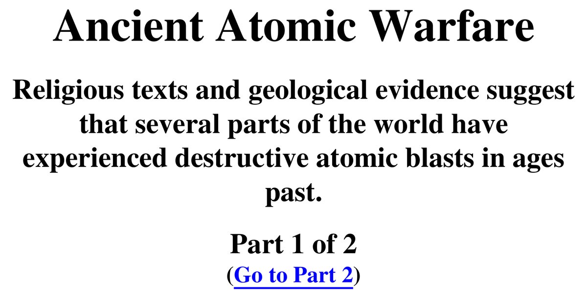 Evidence for Ancient Atomic Warfare in the Past David Hatcher Childress