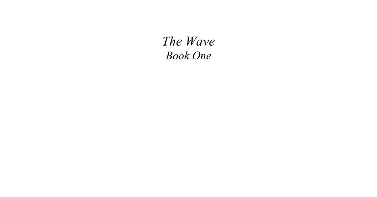 The Wave Book 1 Laura Knight Jadczyk