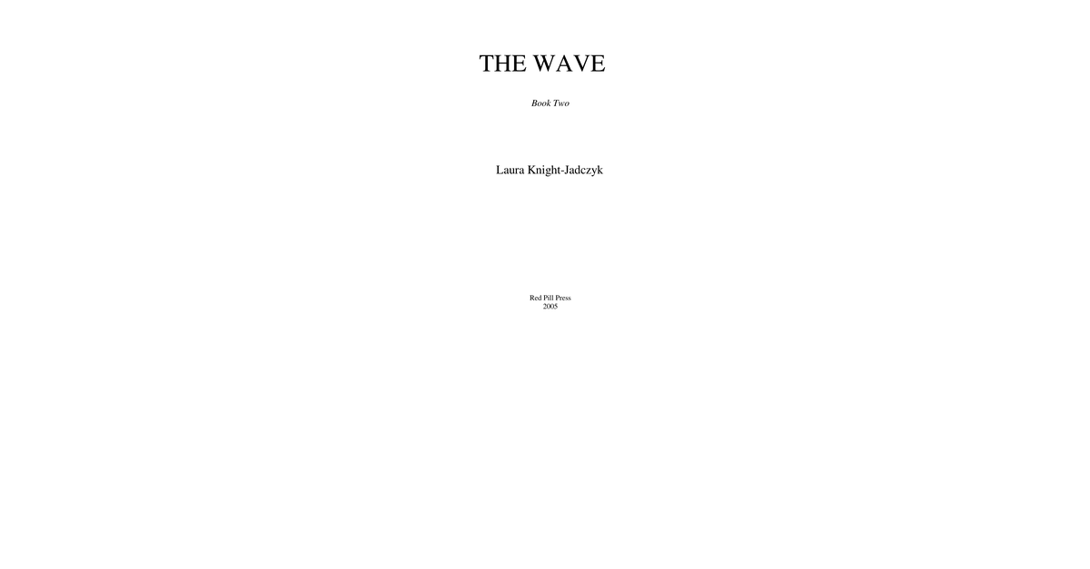 The Wave Book 2 Laura Knight Jadczyk
