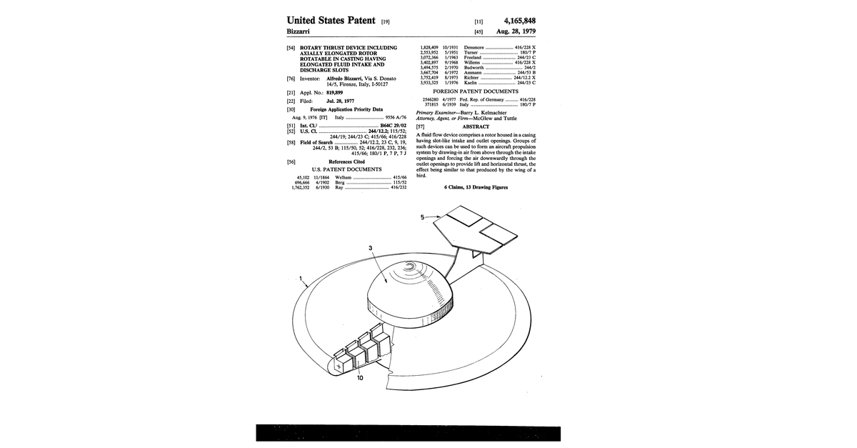USA Disclosure UFO PATENTS 219p 20 2861 29 20 2880 29