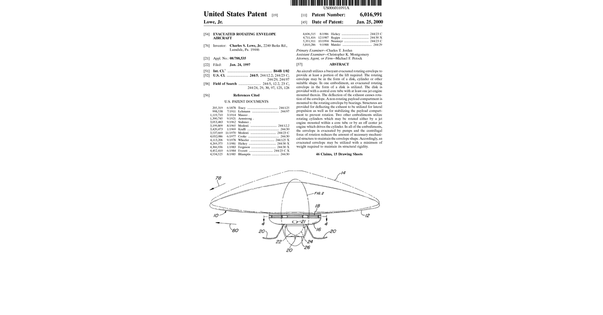 USA Disclosure UFO PATENTS 336p 20 28100 29 20 2899 29