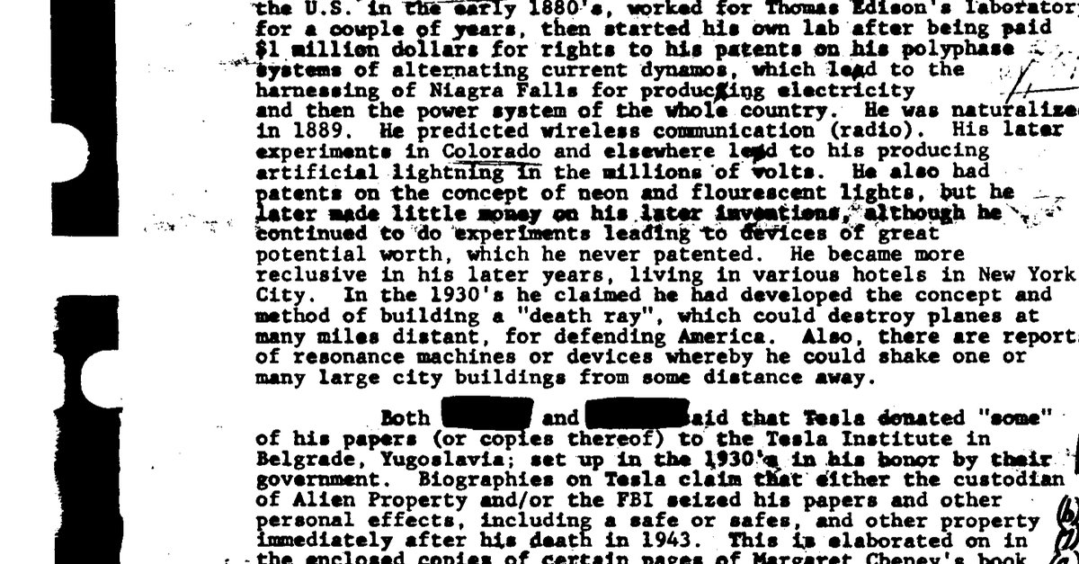 FBI files on Nikola Tesla 02