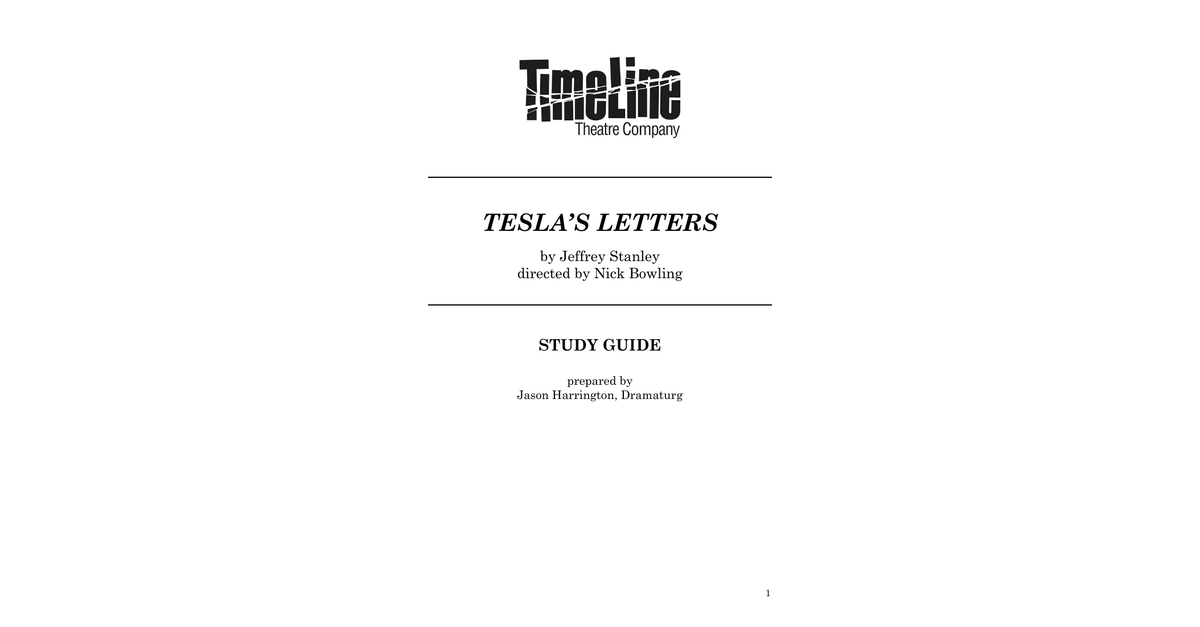 Tesla Letters Timeline