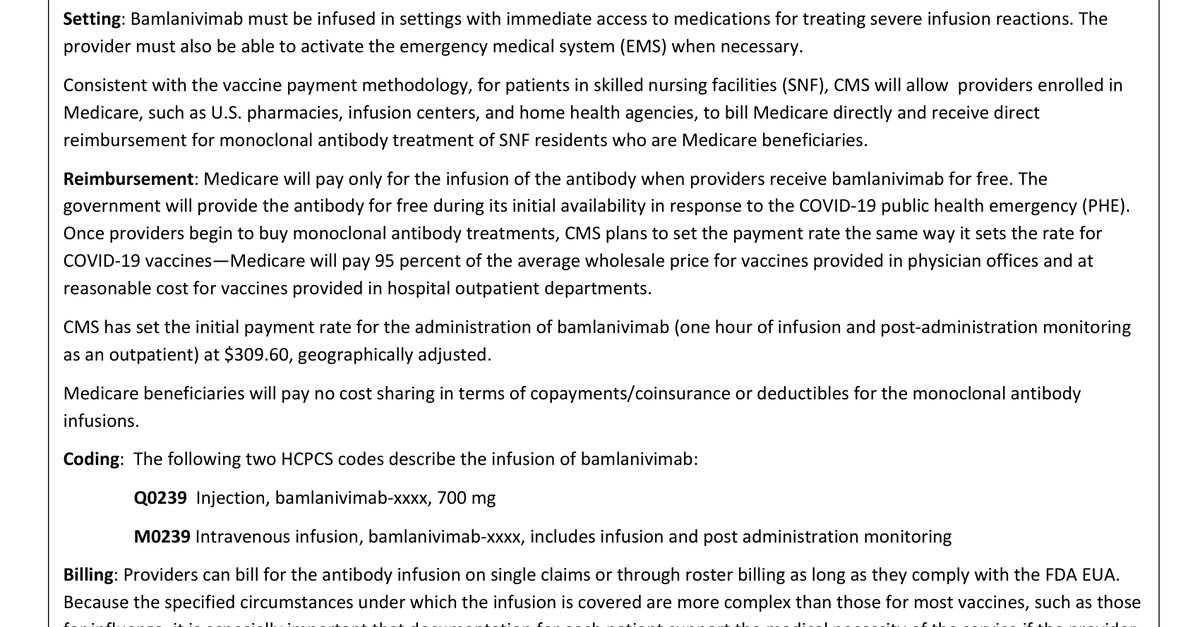 OSA Article COVID 19 Medicare Releases Payment Information for Monoclonal Antibody Treatment