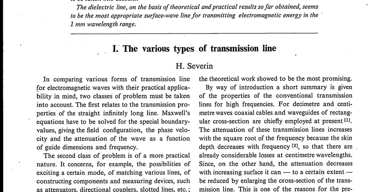 Surface wave transmission lines for microwave frequencies