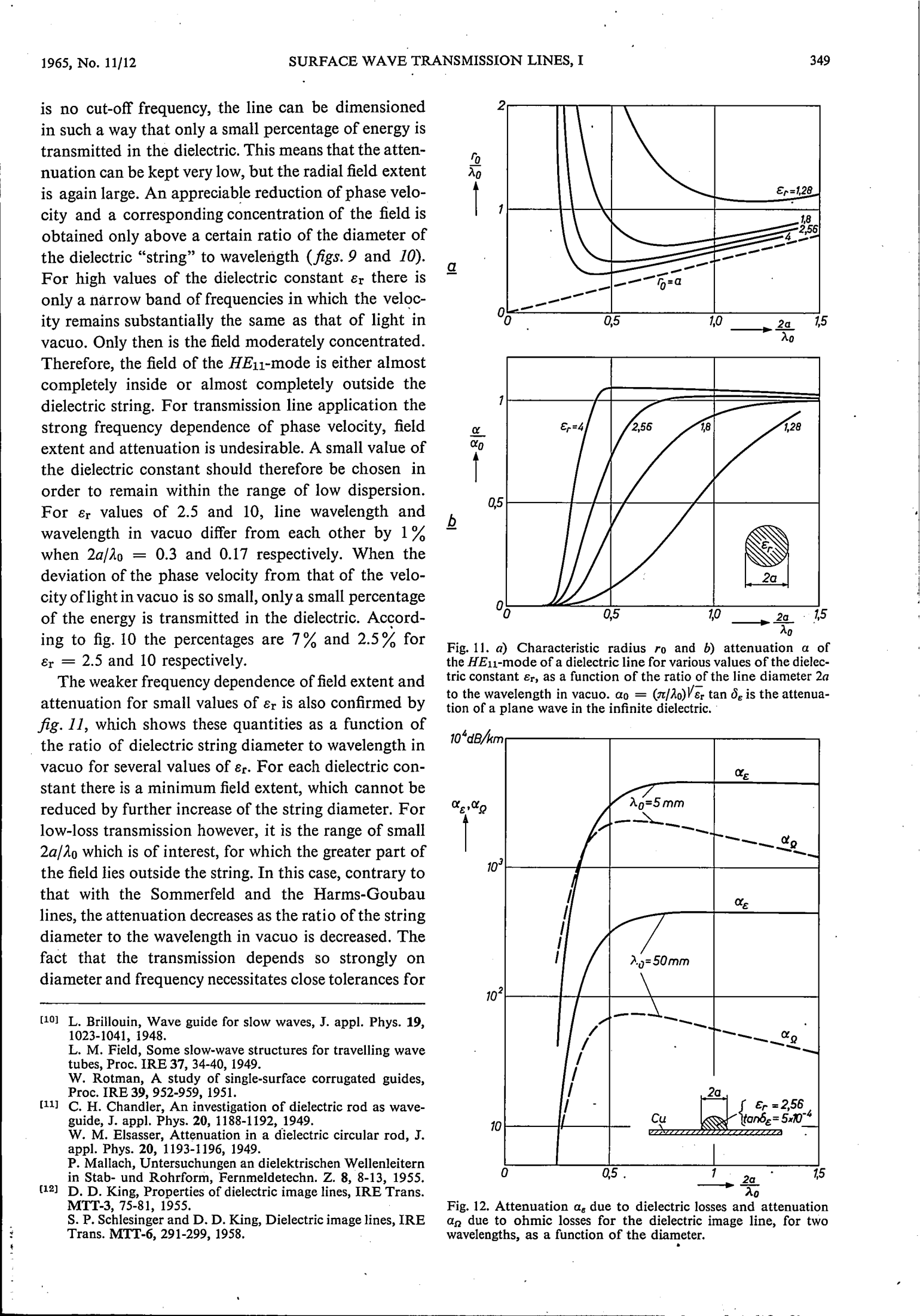 Surface Wave Transmission Lines For Microwave Frequencies
