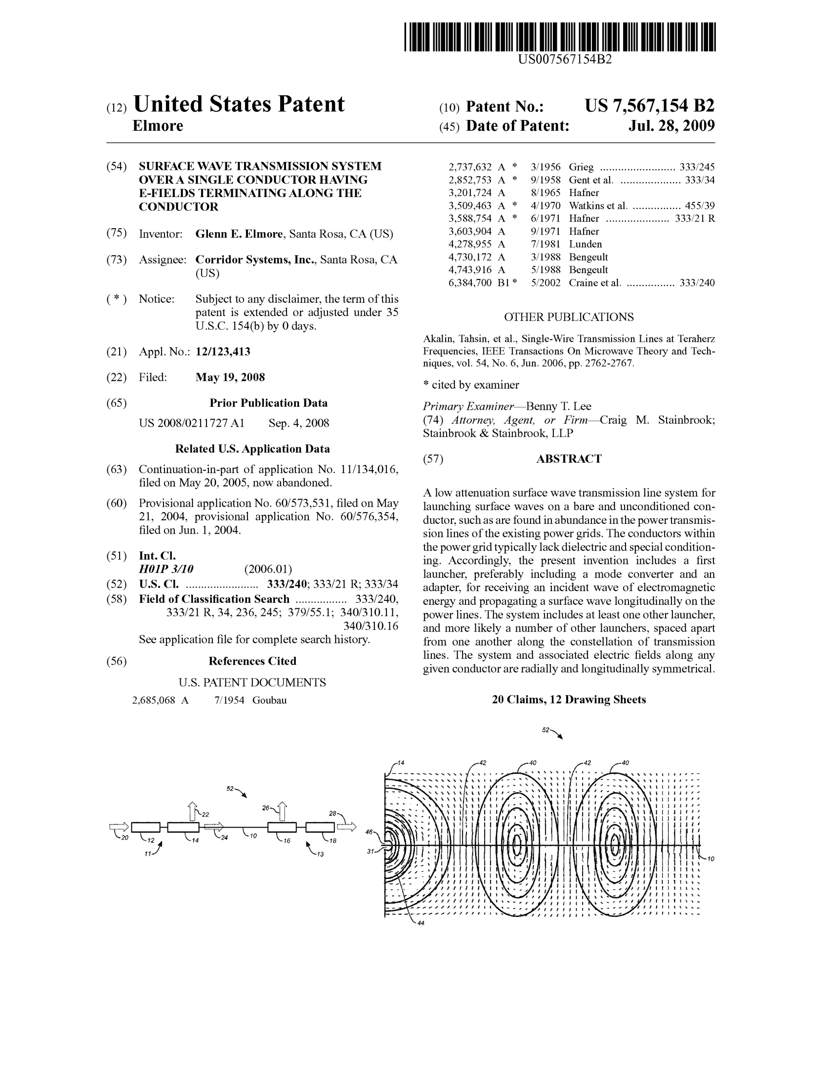 Patent US7567154 — page 1